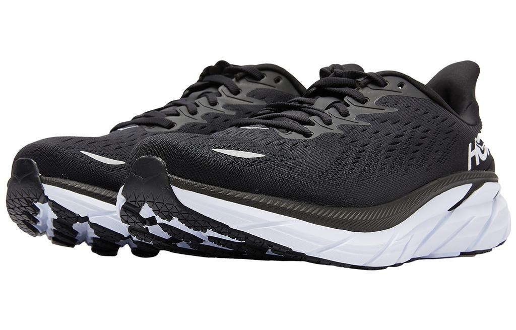 Ανδρικά Αθλητικά Παπούτσια Hoka One One Clifton 8 Μαύρο Λευκό (Πλατύς) Μαύρο άσπρο