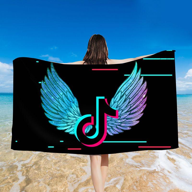 Tiktok 3d Printed Towel Bathing Bathrobe Beach Swimming Swimwear Shower Towel