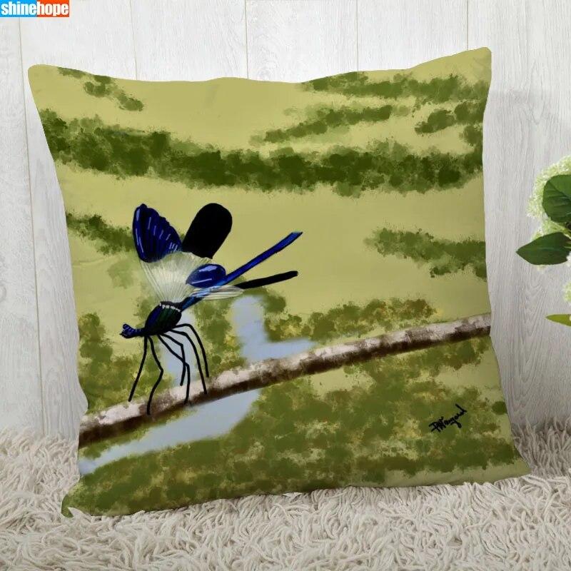 Dragonfly Pillowcase  Modern Home Living Room Decoration