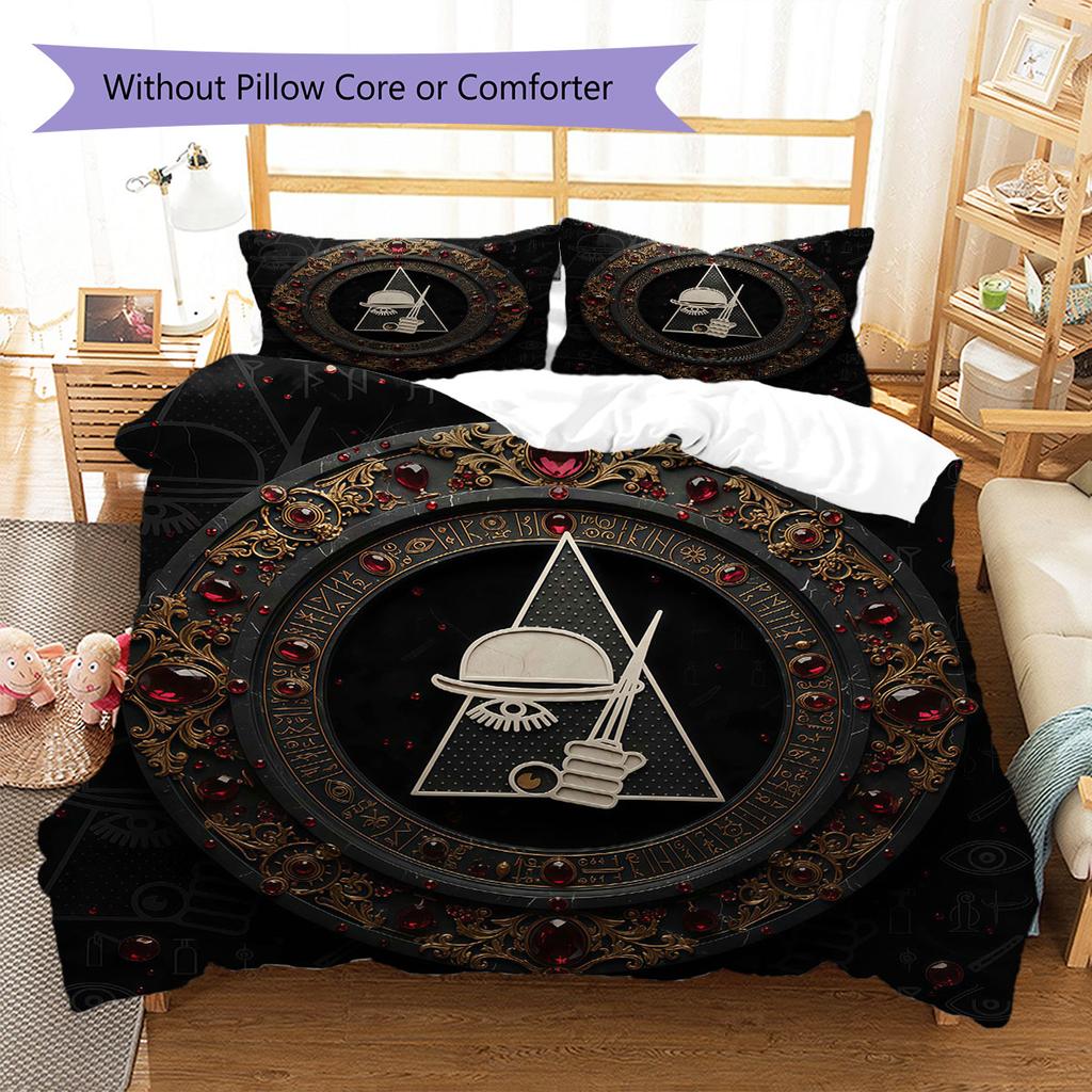 Cyberpunk spaceship Pattern Bedding Quilt Set Quilt Cover Pillowcase Home Decoration Birthday Gift (1 * duvet cover + 2 * pillowcase, without core)