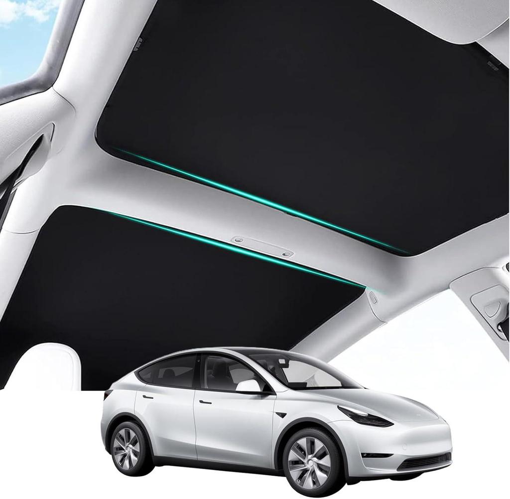 Tenda parasole e rete isolante termica per tetto apribile Tesla Model Y/3