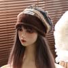 Autumn Winter Y2k Striped Hat Korean Women Beanie Hat Vintage Slouchy Woolen Hat  Outdoor