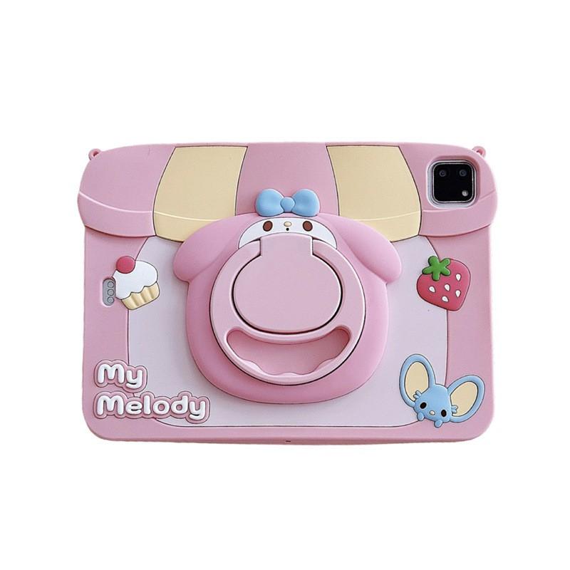 Silicone IPad Pro 11 Inch Case With 360 Rotating Stand Cartoon Animal Design Full Cover Mini 6 7