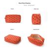Polka Dots Cosmetic Bag Waterproof Zipper Compact Foldable Portable Makeup Pouch for Travel Daily Storage