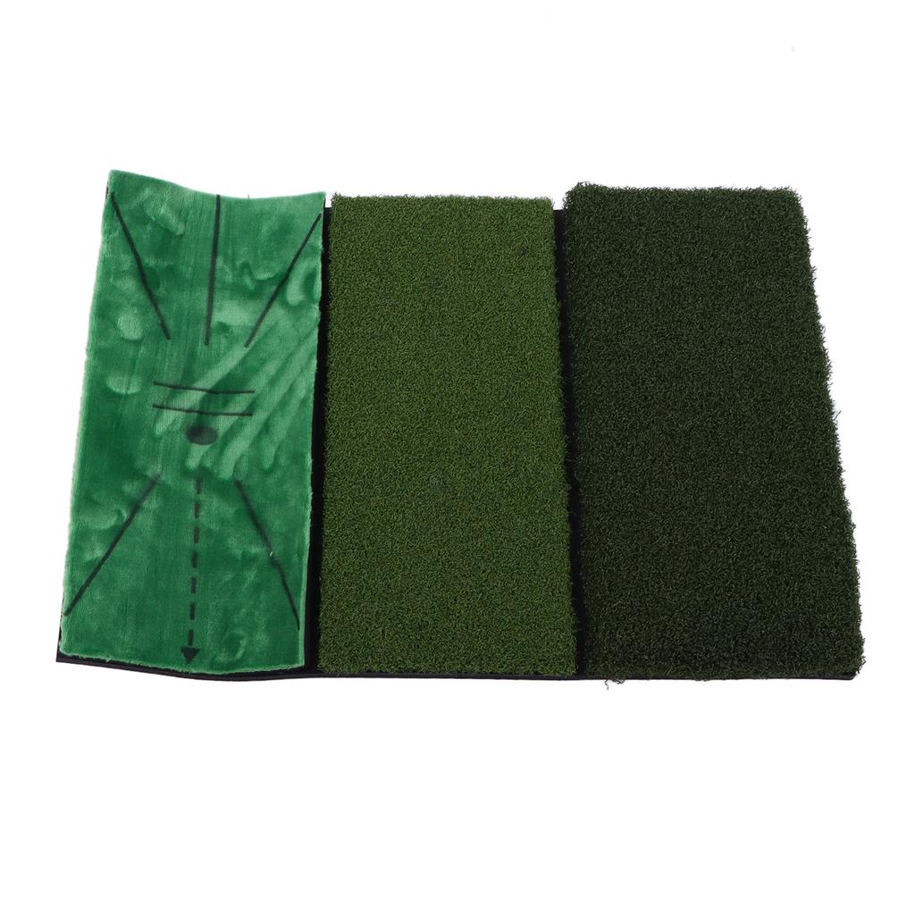 3-in-1 Golf Trainingsmatte Kunstrasen Golf Übungs Schlagmatte für Outdoor-Sport
