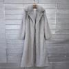 Cappotto Lungo Spesso da Donna in Ecopelliccia con Revers – Soffice Design Imitazione Toka per l'Inverno