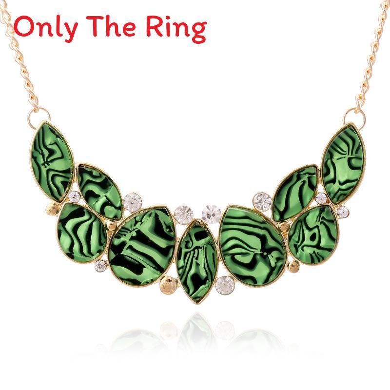 

Alloy Geometric Short Collar Necklace With Embedded Crystals For Wedding Gifts DarkGreen