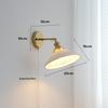Nordic Minimalist Copper Rotatable Wall Lamp for Bedroom and Living Room