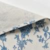 1PC French Pastoral Cloth Placemat Washable Modern Simple Table Mat Coffee Table Plate Pad Blue Floral Cotton Fabric Home Decor