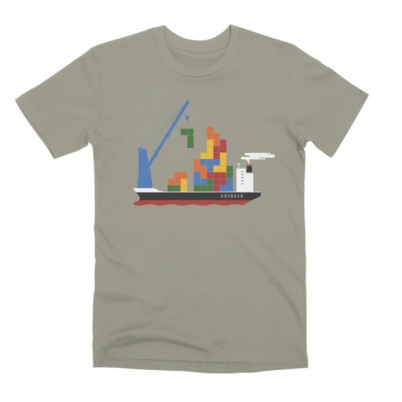 

Russian Cargo Art Street Fashion Casual TShirt Mens and Womens Luxury Brand Top S