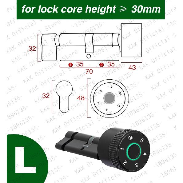 KAK Tuya APP Fingerprint Cylinder Smart Door Lock Electronic Digital Password Code Lock Keyless Remote Control Lock Hardware
