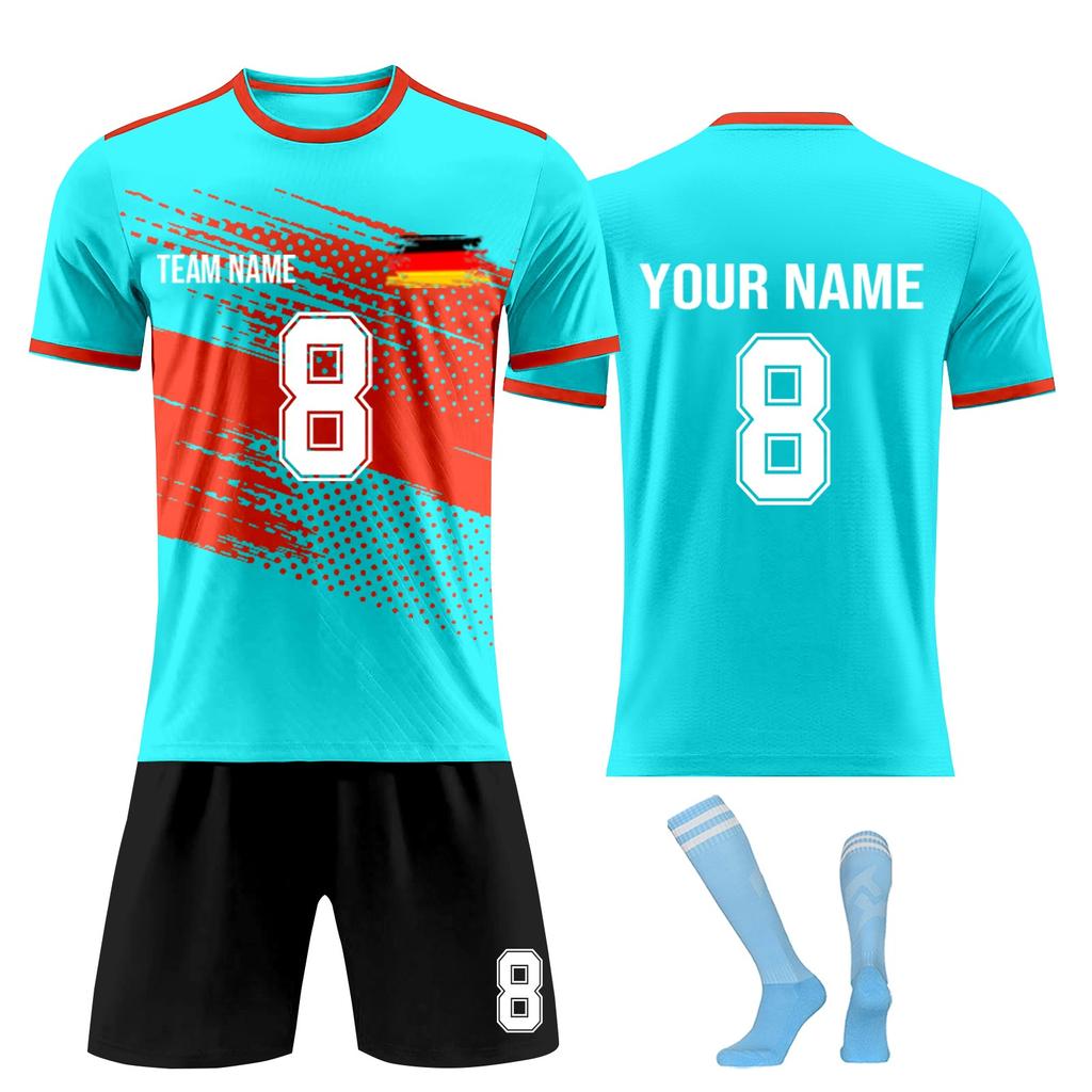 Personalised Shirts Kit Mens Girls With Name Number Custom Football Jerseys For Boys Training Suit