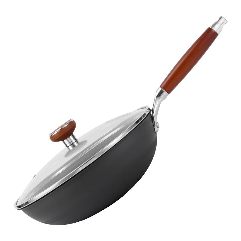 Shibazuo Master Art 32cm Titanium Alloy Non-stick Wok