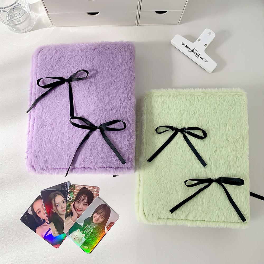 Ballet-Style Photocard Holder Plush Photo Card Binder 10 Pages Picture Storage Collect Book