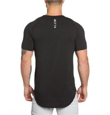 GYM Sommer T-Shirt Herren Baumwolle Slim Fit Kurzarm Gym Tee Hip Hop Streetwear Sport Top