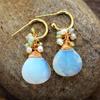 Light Luxury Handmade Opal Water Drop Earrings, Earrings, Natural Stone, Popular Designer Jewelry In Europe and America