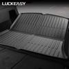 LUCKEASY For Tesla Model Y Rear Seat Backrest Protective Pad Trunk Mat Anti-Kick Pad Car Interior Accessories 2021-2024