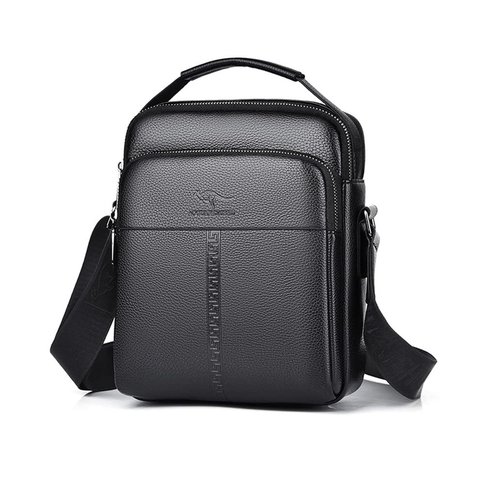 

Whatna Thick Leather Bag for Crossbody Chest Fits iPad Perfect for or as a Shoulder Bag or Bike A Great Gift for One-Shoulder Men, 3-Way Handbag, Bag,