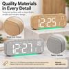 Hanging Standing Design Alarm Clock Temperature Display Countdown Clock Digital Wooden Clock Desk