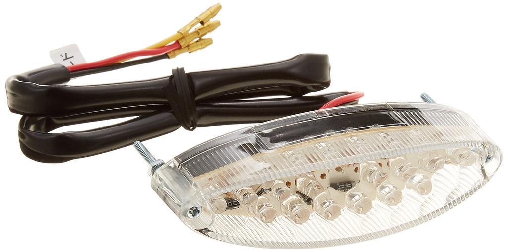 Kijima 218-3110 Motorcycle Parts Slim Cats Eye Tail Lamp LED 4.2 X 1.1 Inches (108 X 29 Mm) Universal Clear