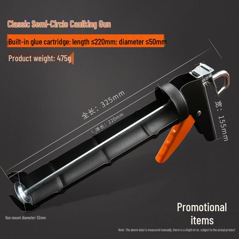 Glass Glue Gun - Silicone Caulking and Sealant Tool for Home Use