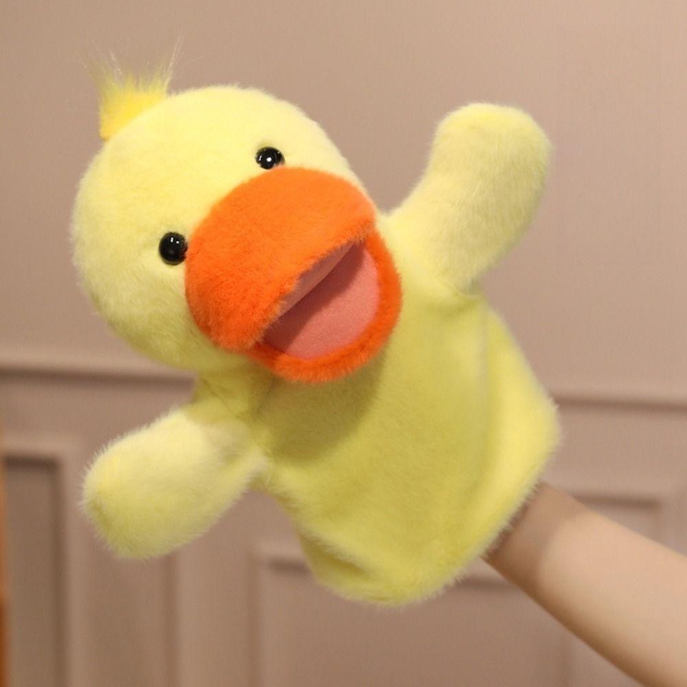 Frog Animal Hand Puppet Storytelling Duck Stuffed Plush Shark Toys Simulation Movable Mouth Hand Finger Story Puppet