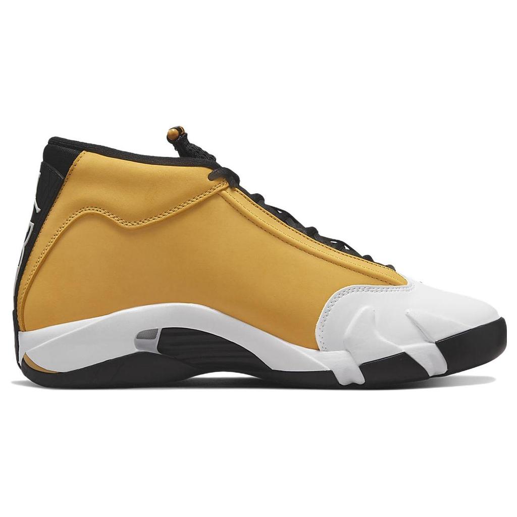 Zapatillas Air Jordan 14 Retro Ginger para Hombre Amarillo Jengibre Claro Negro 487471-701