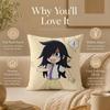 Anime T-Tomoko KurokiS Cushion Cover Double-Sided Printed Pillow Cover Hypoallergenic Dust-Mite Proof