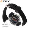 Für Seiko VELATURA/SRH Serie SPC007 Wasserdicht Schweißbeständig Silikon Outdoor Sport Gummi-Uhrenarmband Uhrenarmband Herren 26mm