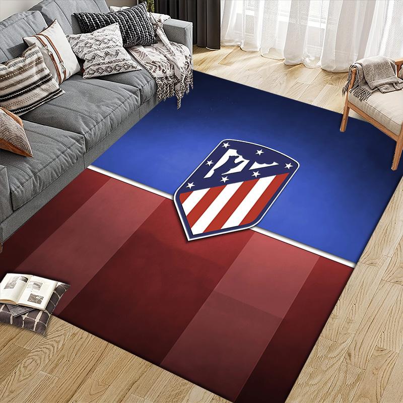 Club Atletico De Madrid2 Flannel Pattern Square Carpet,Area Rug,Carpet Rug for Living Room Bedroom Sofa Playroom Decor,Non-slip Floor Mat