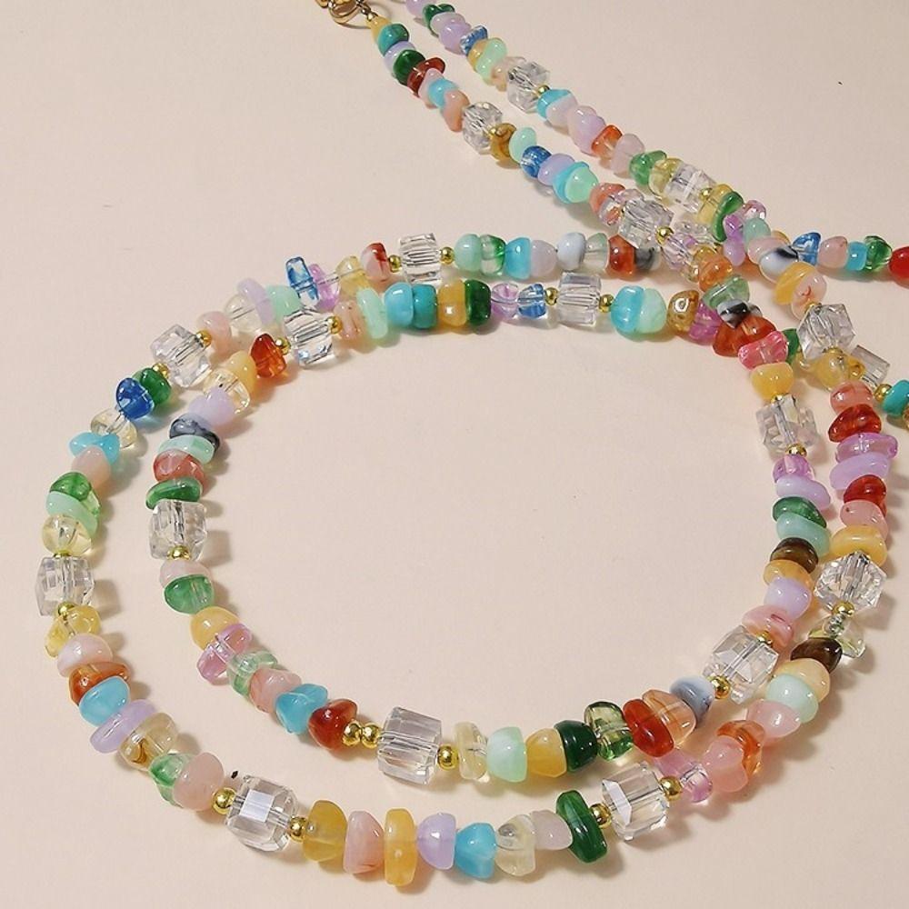 Stone Gem Mobile Phone Straps Stylish Cute Beads Phone Chain Long Phone Lanyard Phone Accessories