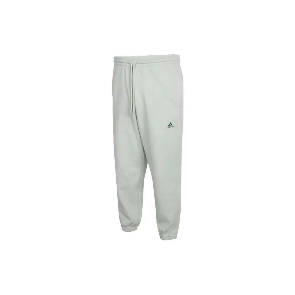 Adidas Solid Color Logo Joggers Men Bottoms Green HK2836