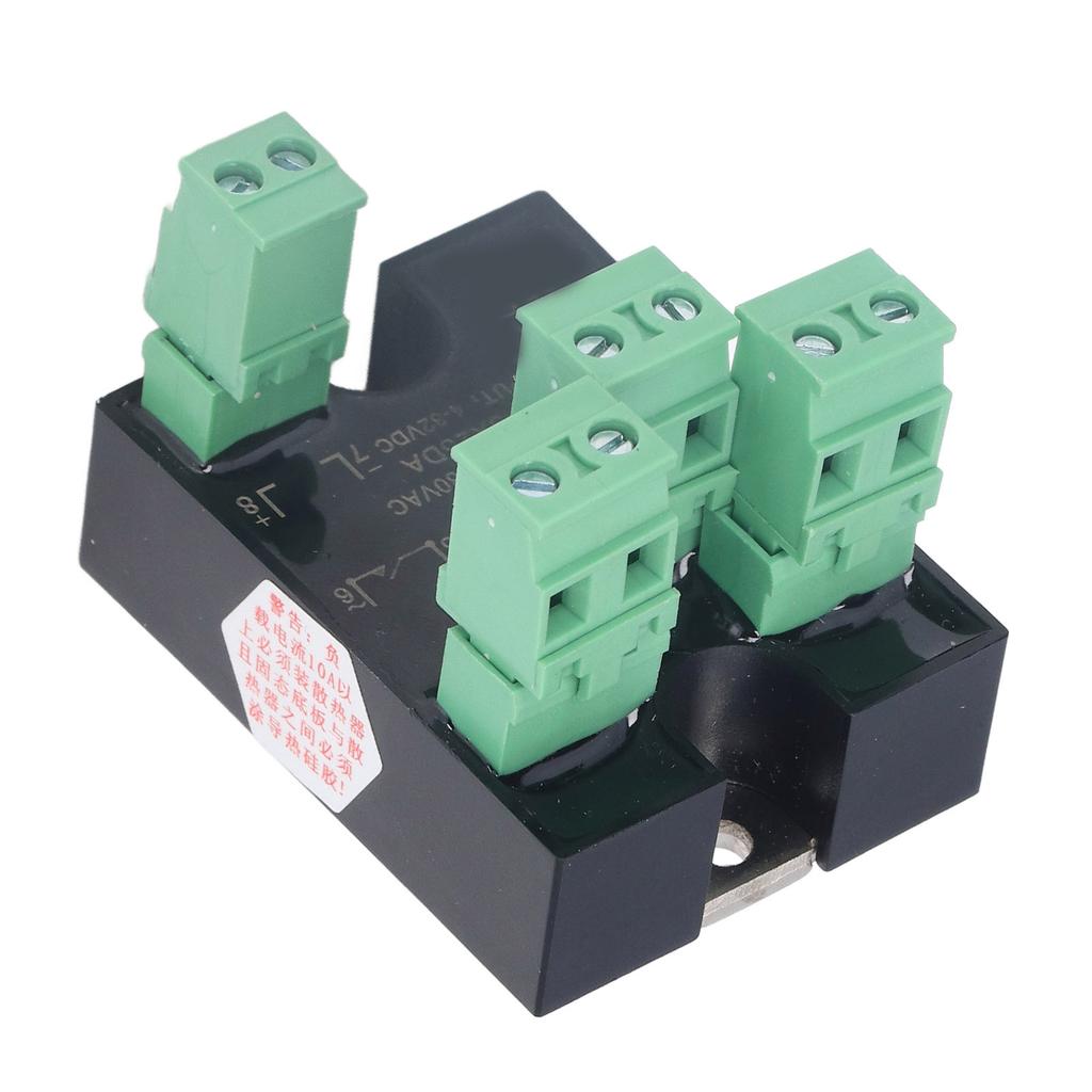 BERM 3 Phase Solid State Relay Mini SSR Relay Connector Kit 4‑32VDC Input 24‑480VAC Output