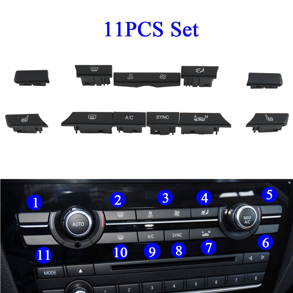 Tabloul de bord mașinii aer condiționat AC ventilație buton de control al volumului set capace de chei de înlocuire pentru BMW X3 X4 F25 F26