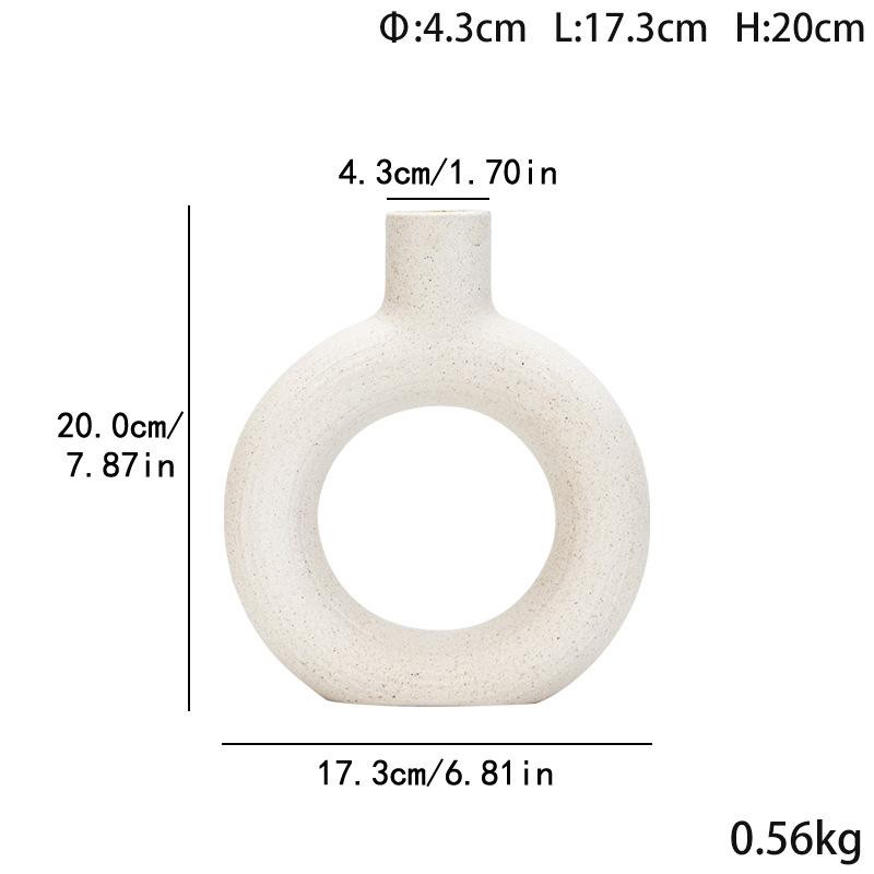 Indoor Home Ceramic Vase, Elegant And Simple Flower Arrangement, Nordic Style Ceramic Ornament