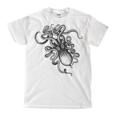 Kraken Spiced Rum Octopus White T-Shirt Ships Fast High Quality
