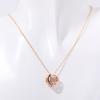 Twelve Zodiac Constellation Necklace - Double-sided Pendant Necklace with Zirconium Drop Pendant and Hollow Chain Around The Collarbone.