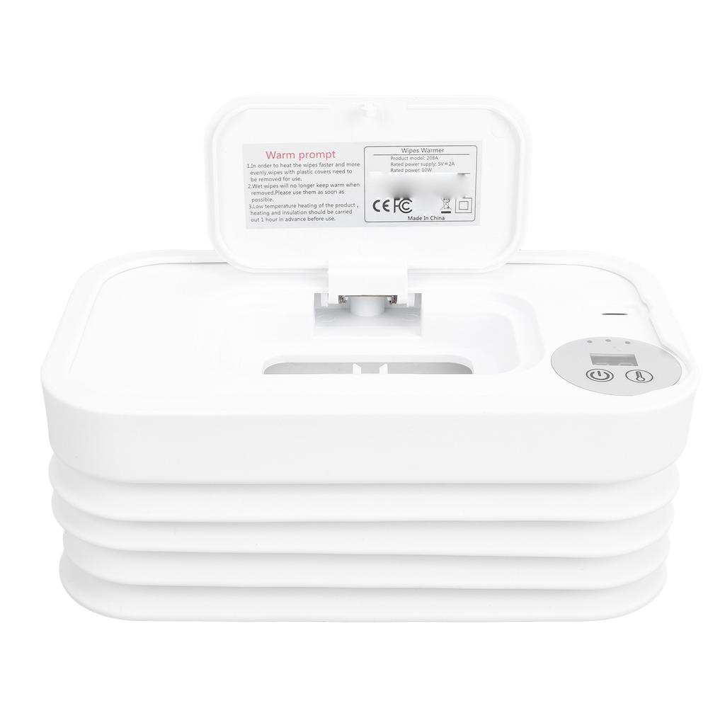 Wet Wipes Warmer 3 Temperature Settings Digital Display Foldable Portable USB Wipe Heater and Dispenser