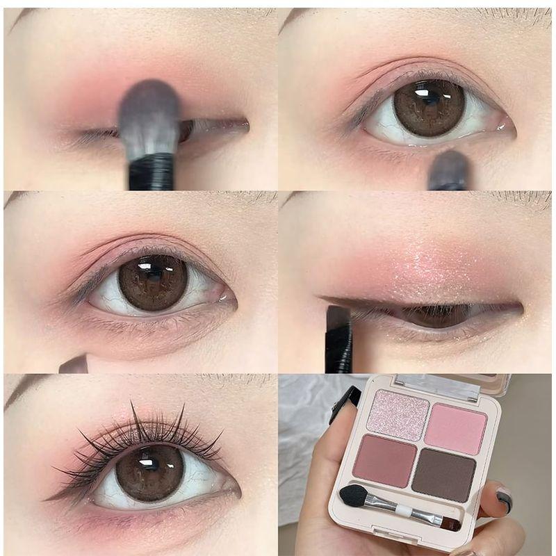 Kunstwert - Vinyl-Schallplatte Lidschattenpalette in vier Farben - 4 Arten