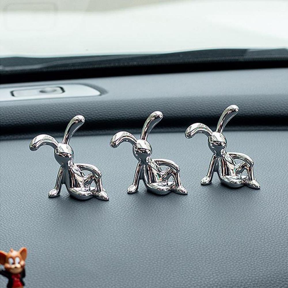 Cartoon Rabbit 3D Ornament Long Eared Rabbit Home Furnishings Study Room