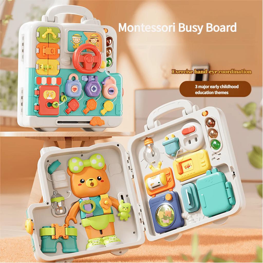 Baby Sensorisches Aktivitätsbrett Montessori Spielzeug Musik Lichter Schalter Multifunktional Reise Spiel Frühe Pädagogische Aktivitäten Spielzeug für Kinder