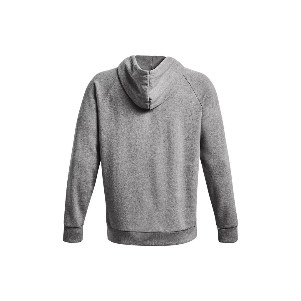 Under Armour Rival Fleece Letter Print Raglan Hoodie Men hoodies Gray 1379758-025