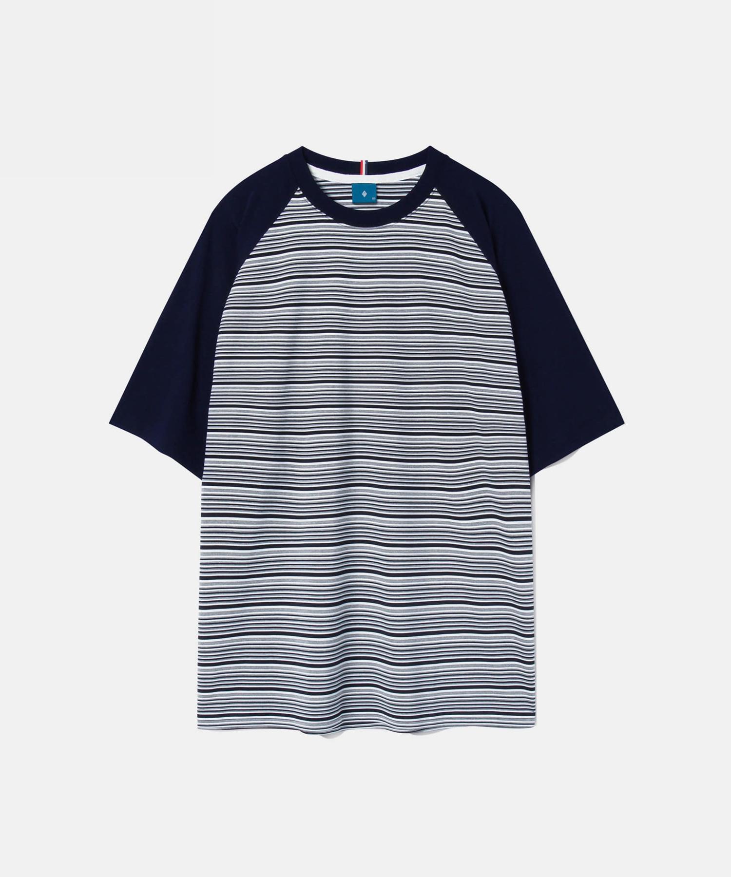 Diamond Leila Solid & Striped Air Comfort Short Sleeve T-Shirt T67 Navy Navy/Xl