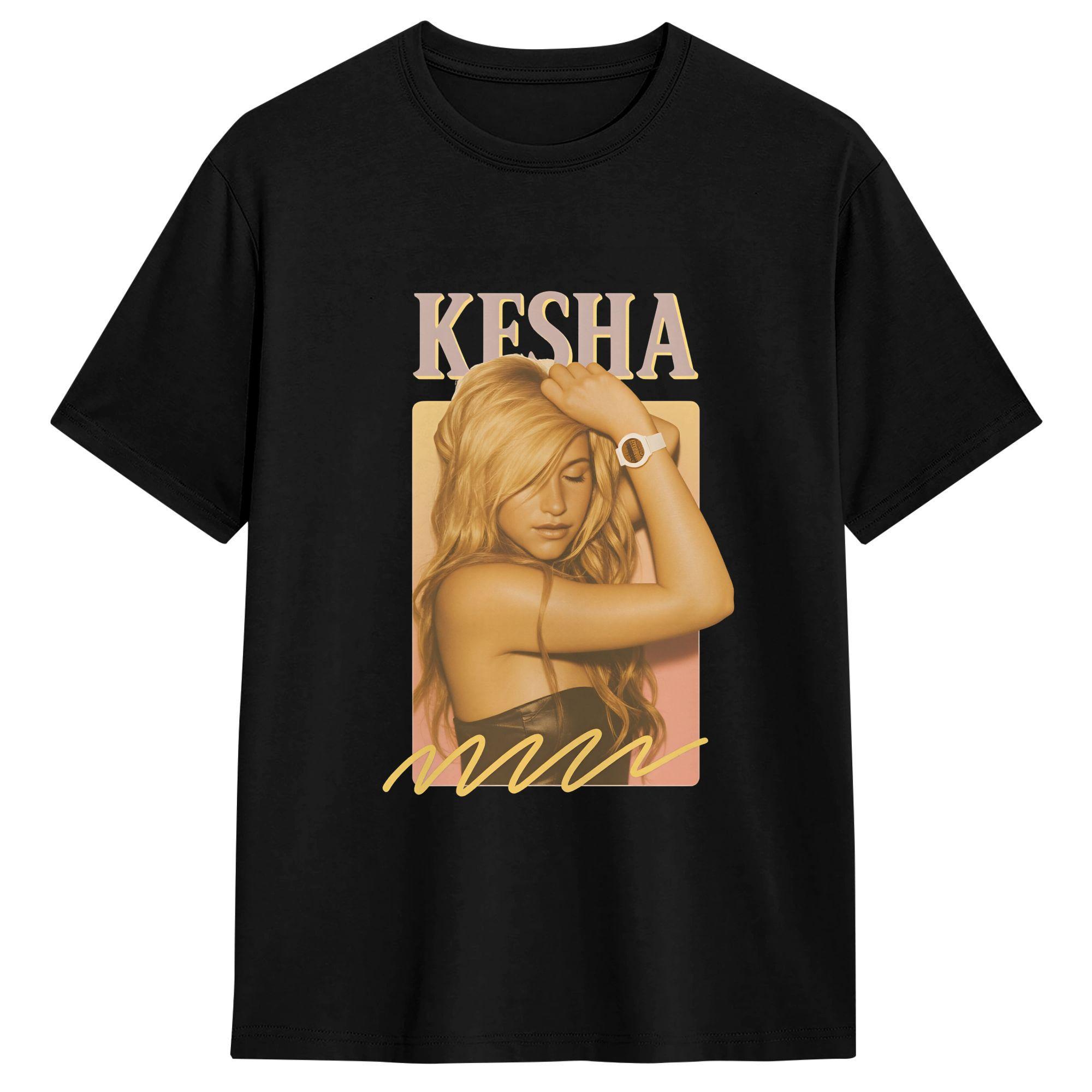 

Unisex Womens TShirt Singer Kesha T Shirts Trending Summer Tees Vintage 100 Cotton Tops Birthday Present S