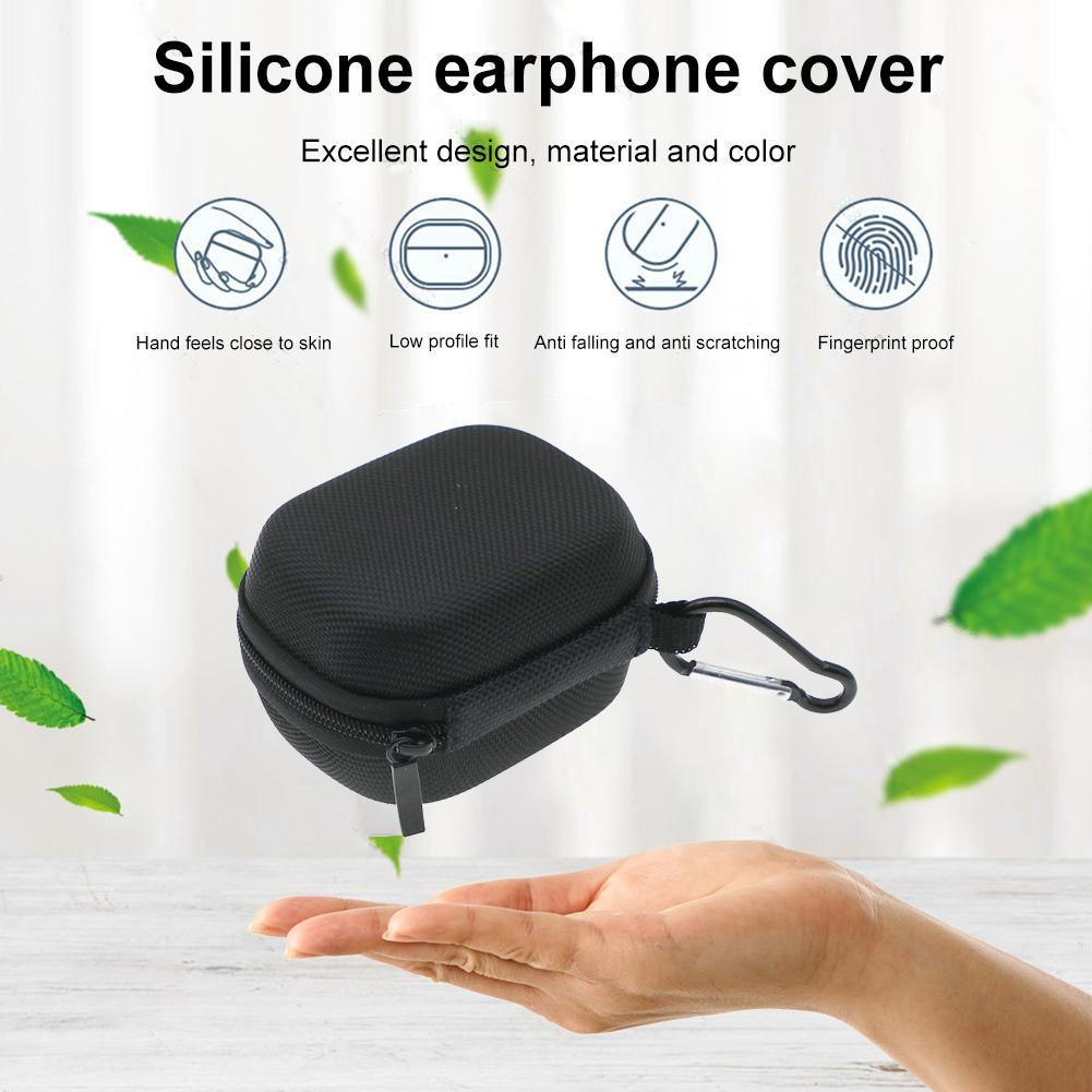 EVA Hard Case with Carabiner Portable Storage Bag Earphone Travel Carrying Case for Beats Studio Buds/Beats Studio Buds+ Earbuds