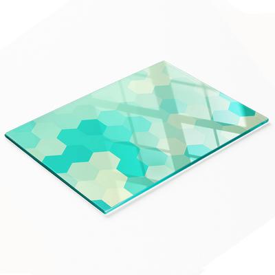 Stylish And Durable Glass Board With Geometric Figure Print 80X52 Cm