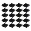 20pcs Heat Sinks Mini Black Aluminum Electronic Component Heatsinks for PC Chips IC Power Supplies