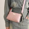 New Women's Rhombus Embroidered Clutch Bag, Fashionable and Versatile, Large-capacity Portable Storage Small Bag, Oblique Shoulder