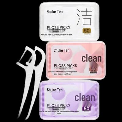 Saky Professional Dental Floss Sticks - 3 X 50 Count Pack