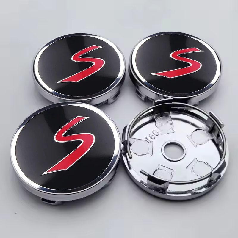 4pcs 56/60mm Car Wheel Hub Cap Tire Rims Center Cover Hubcaps Sticker For Mini Cooper S R56 R50 R53 F56 F55 R60 Accessories